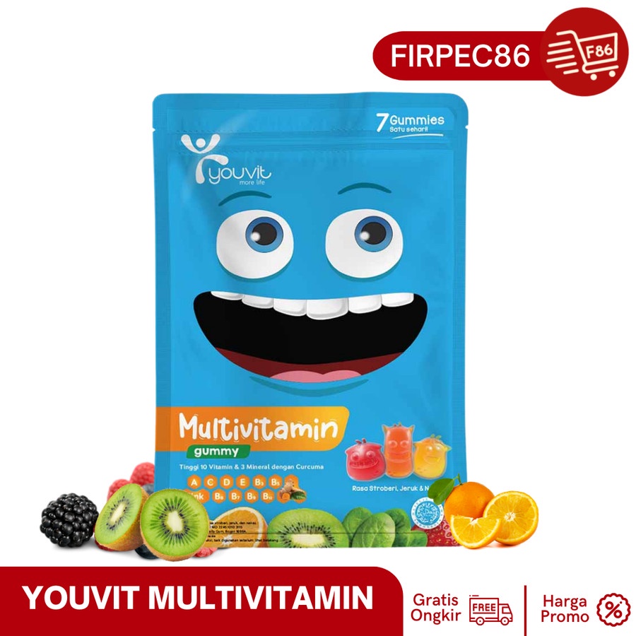 Youvit Multivitamin Anak 1 Sachet dengan Vit.C, D, Zink, Sayur &amp; Buah