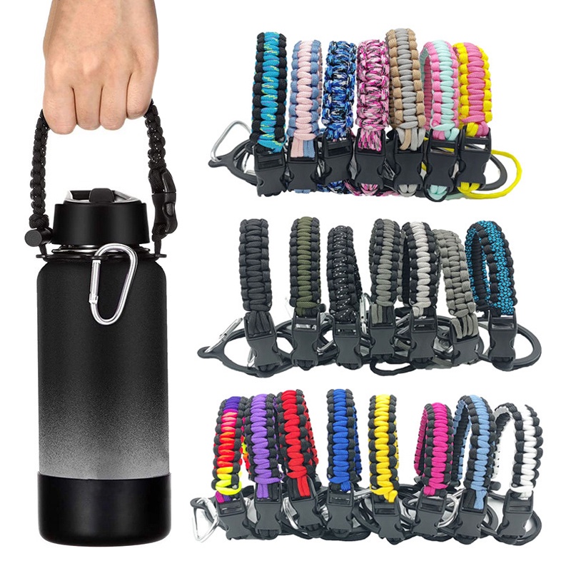 Aquaflask Aksesoris Hydroflask Tumbler Mulut Lebar Portable Handle Rope Boot Set Botol Air Tali Bahu Paracord Gagang Dengan Tali Survival