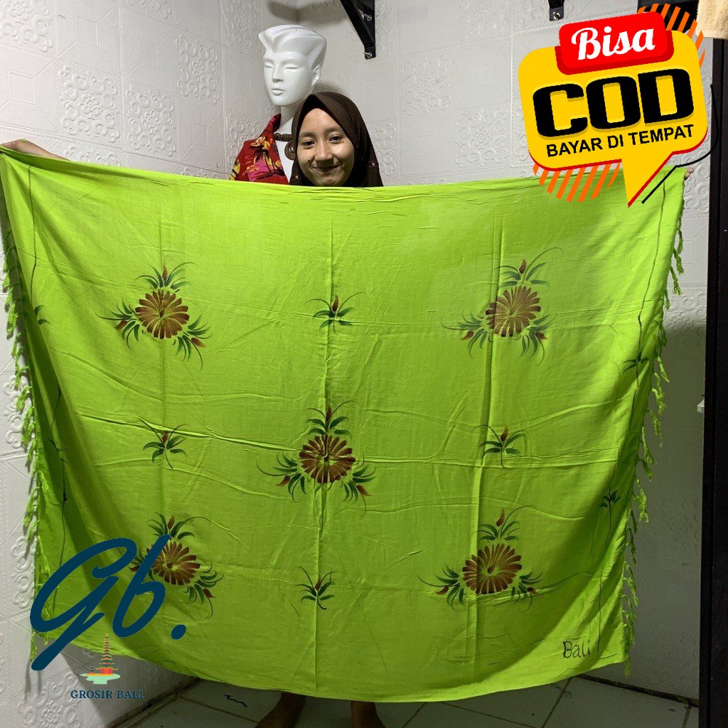 Kain Pantai Bali Premium Lukis Bunga