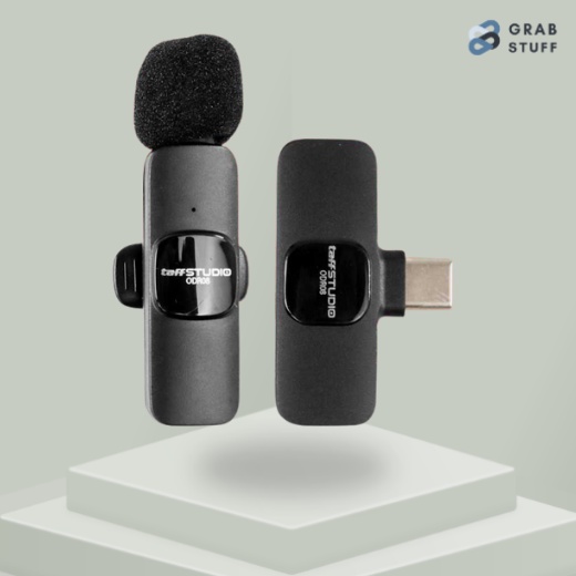 Microphone Mic Wireless Clip On Lavalier Lapel Portable Microphone Vlogger Podcast Streaming Live Yo