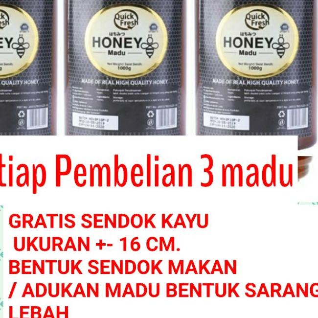 

❀ Quick Fresh Honey 1000 Gr Bucket. Quick Fresh honey 1 kg alami termurah ✾