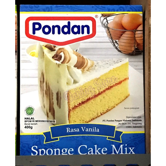 

Pondan Tepung Instan Sponge Cake Mix rasa Vanilla