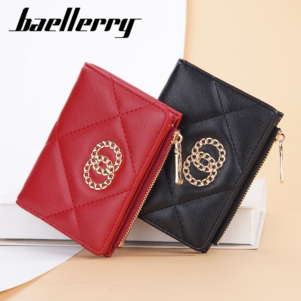 BAELLERRY N2385 Dompet Wanita Lipat Bahan Kulit PU Leather Premium WATCHKITE WKOS