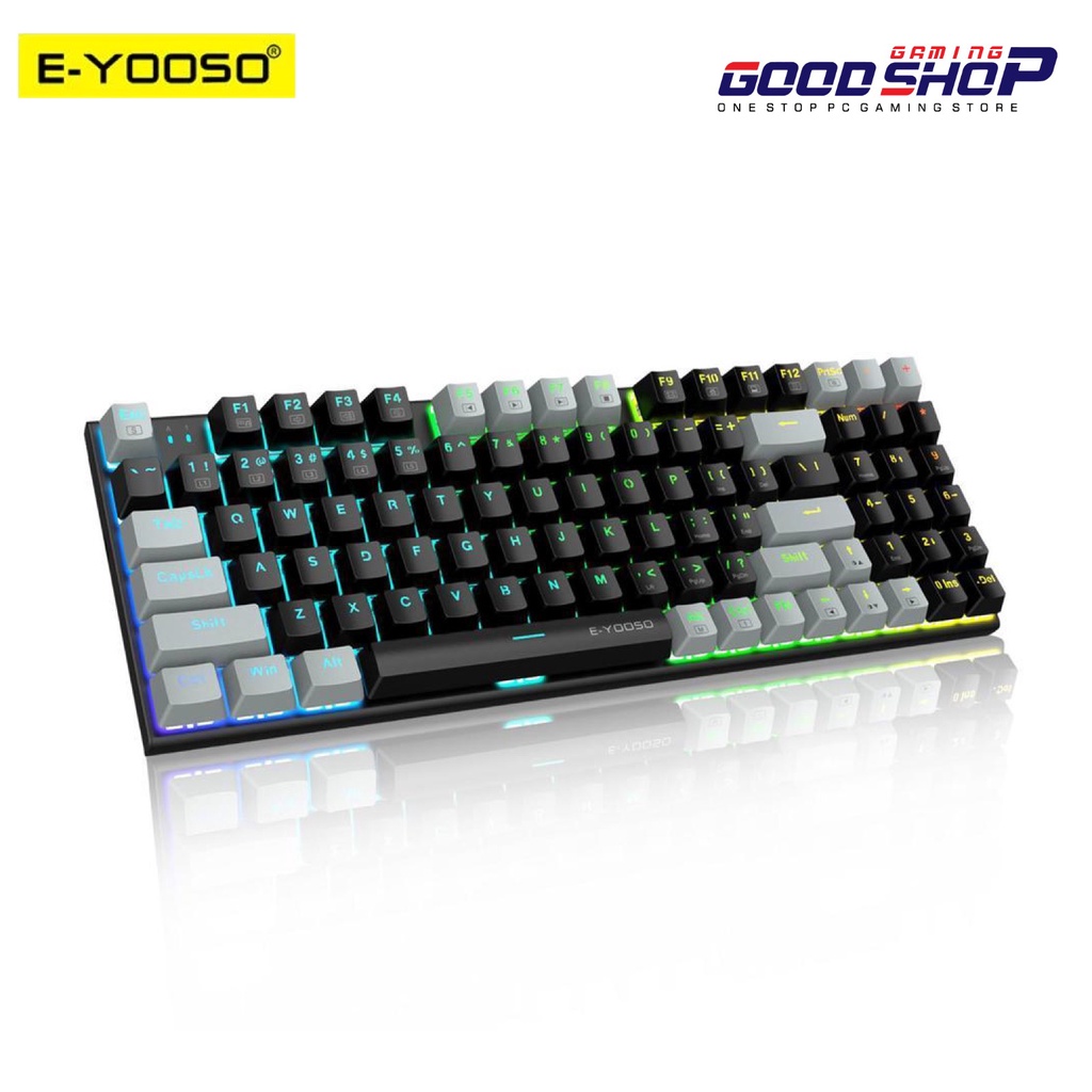 E-YOOSO HOTSWAP MECHANICAL 98% BLACK GREY KEYCAPS - Z-19