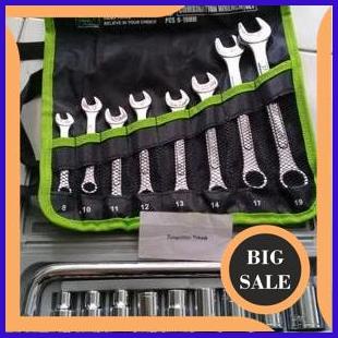 perkakas Kunci Ring Pas Set Tekiro Paket Kunci Sok Set 8-22 mm Ring Pas Set Tekiro 1F3BZ3