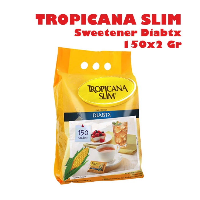 TROPICANA SLIM DIABTX NOL Kalori Gula Diabetes - 150 sachet x @ 2 gram