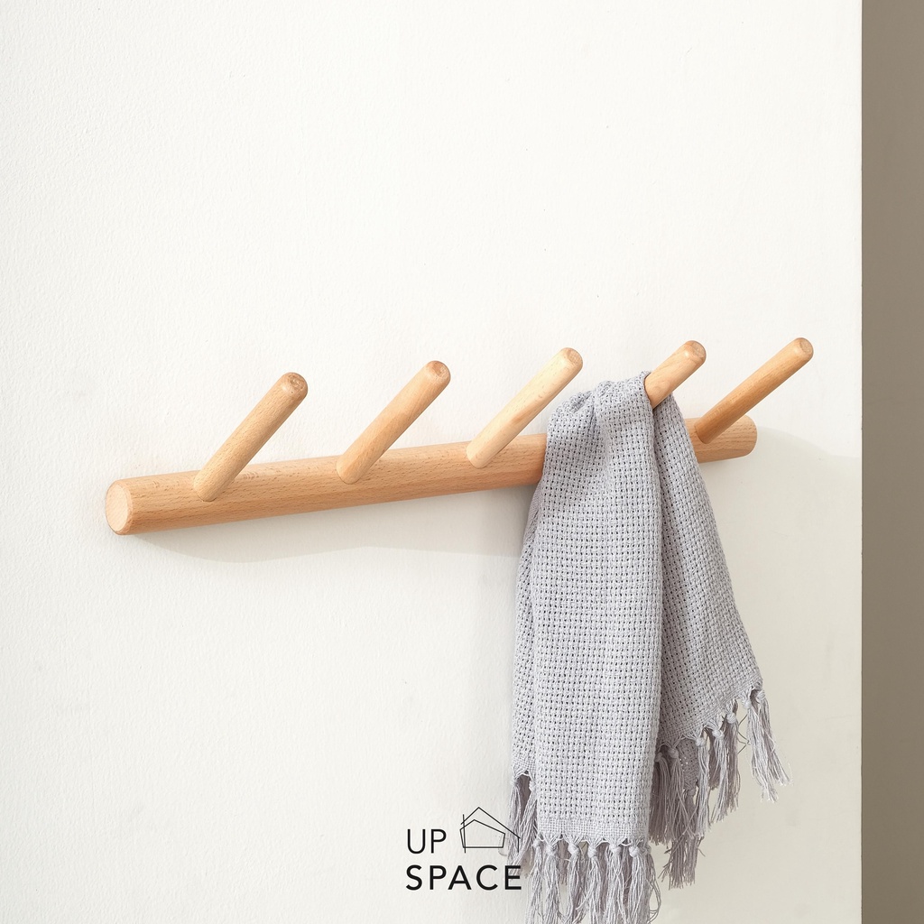 UP SPACE Edma Wall Hanger / Gantungan Dinding Kayu / Gantungan Baju / Wooden Coat Hanger / Gantungan