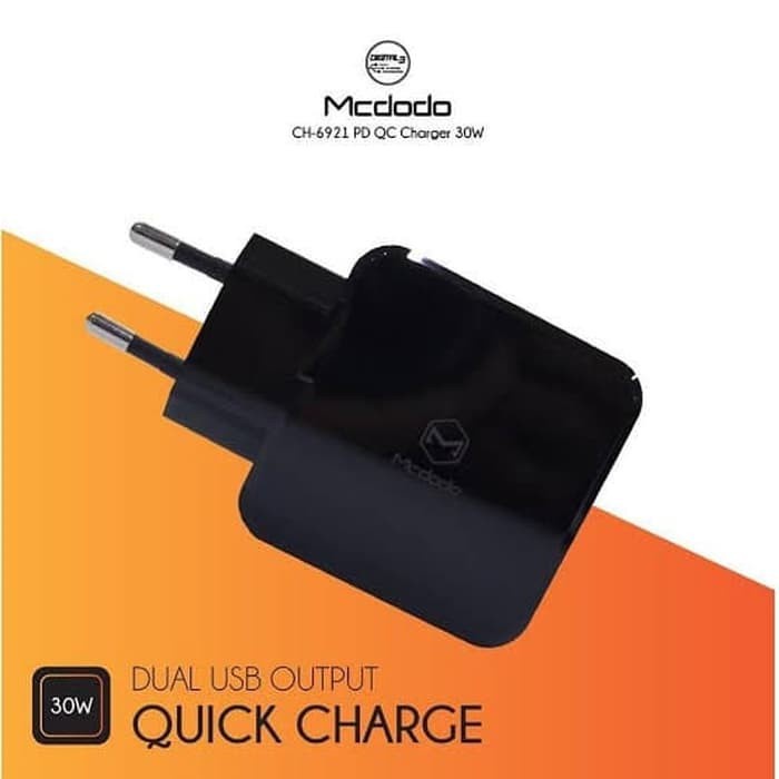 Mcdodo Charger CH6920 Dual USB Fast Charging 30W PD3.0 + QC3.0 Original