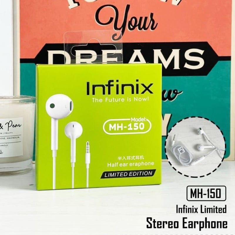 HEADSET INFINIX MH-150 HANDSFREE INFINIX MH150 EARPHONE INFINIX LIMITED EDITION