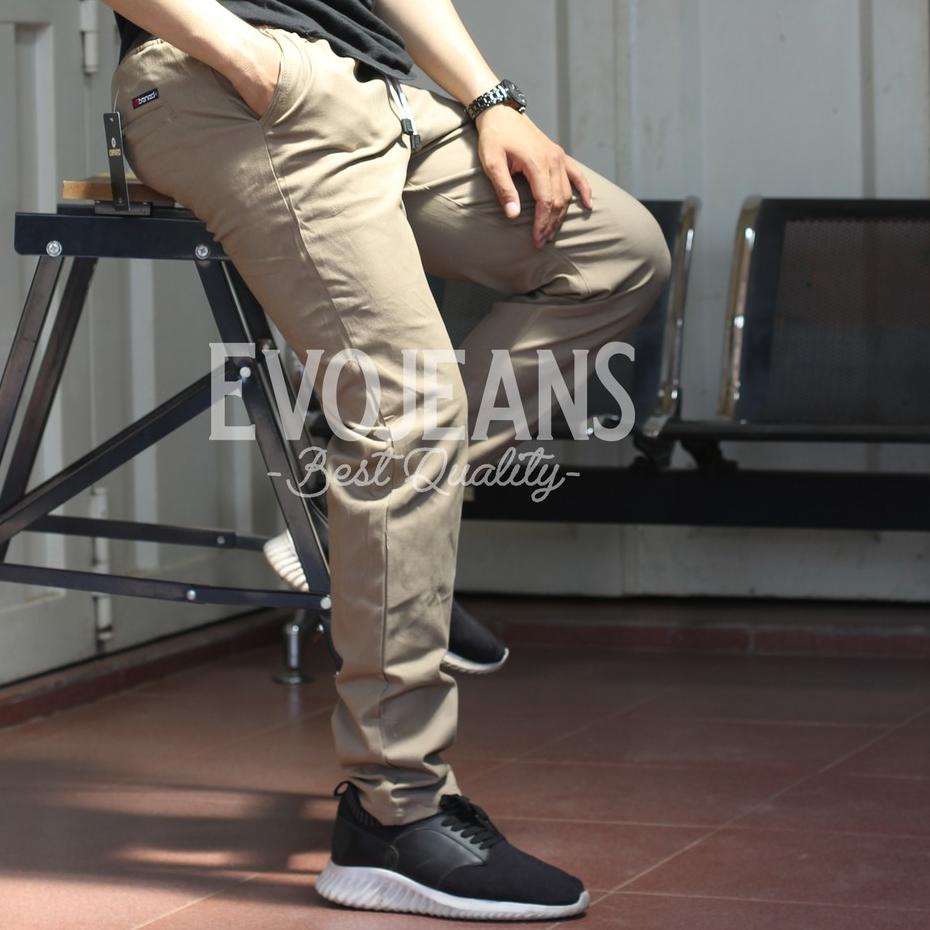 Hot Sale CELANA PANJANG CHINO PANTS PINGGANG KARET // EVO JEANS  ✔