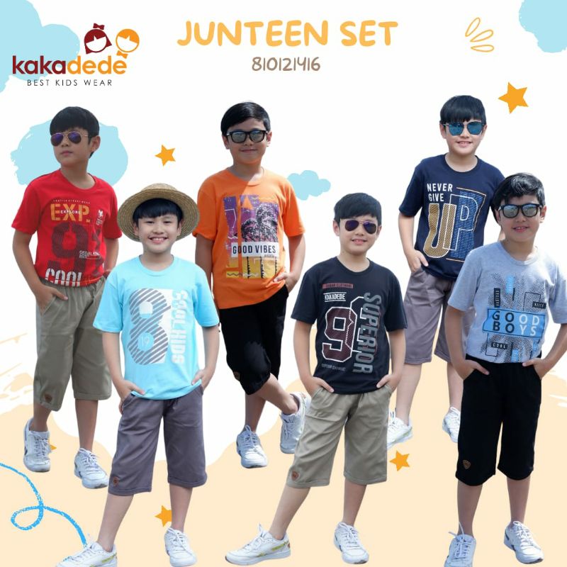 Set Boy Junior Kakadede 8-16T / Setelan Anak Cowo Laki Keren RM KIDSWEAR