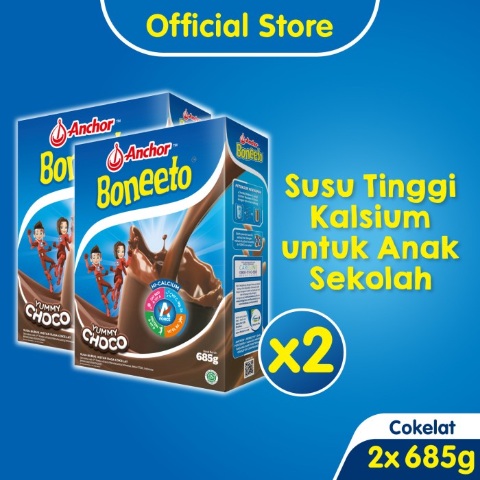 

[ COD ] Boneeto Susu Bubuk Cokelat 2 x 685g- Daya Pikir dan Tubuh Aktif