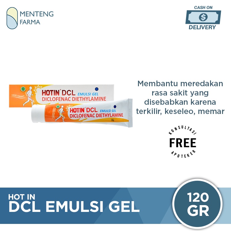 Hot In DCL Emulsi Gel 120 Gr - Gel Pereda Nyeri Sendi, Rematik, Memar