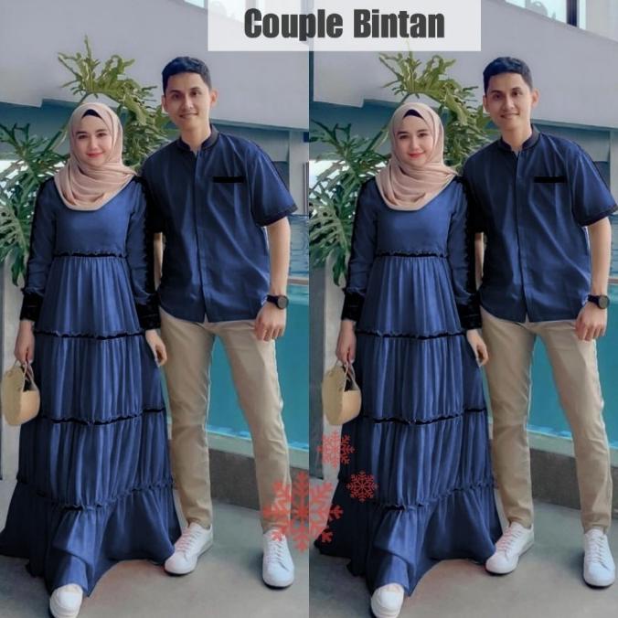 BAJU COUPLE PASANGAN MUSLIM LEBARAN TERBARU FIT L ORI T64654UY