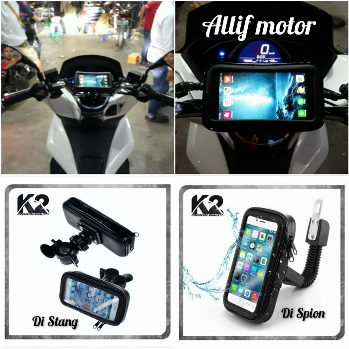 Terlaris Holder Hp Handphone Waterproof Motor Nmax Vario Beat Genio Pcx Adv