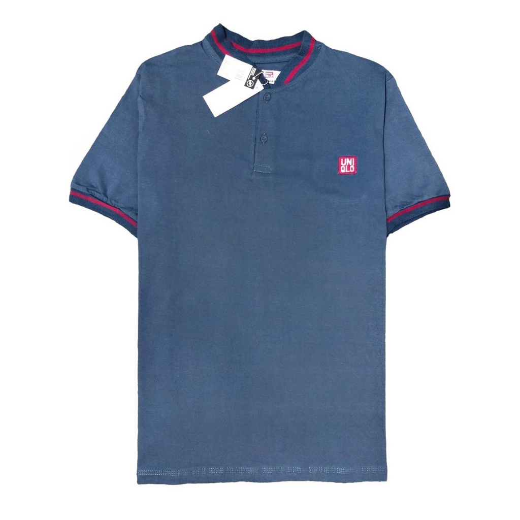 BAJU KAOS PRIA UNIQLO KANCING PREMIUN LENGAN PENDEK M L XL