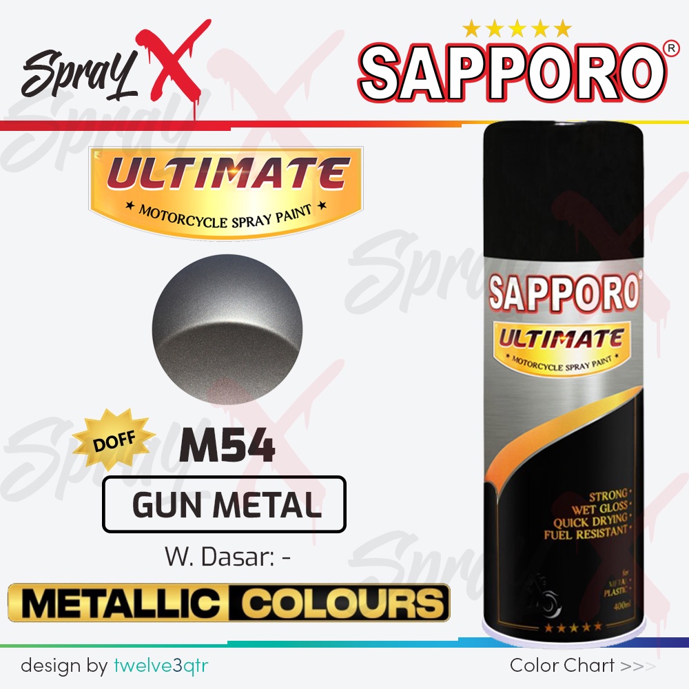 SAPPORO ULTIMATE GUN METAL M54 400ML / SILVER GREY