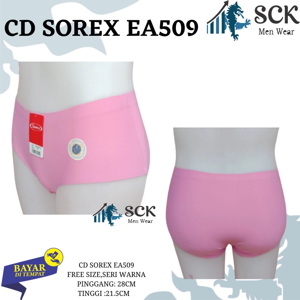 CD Wanita SOREX EA 509 Polos / Celana Dalam Seamless Tanpa Jahitan Tanpa Nyeplak / Pakaian Dalam Cewek - sckmenwear GROSIR