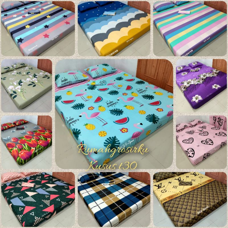 SPREI HOMEMADE T30//SPREI MOTIF TERBARU/MOTIf KEKINIAN UKURAN KOMLIT