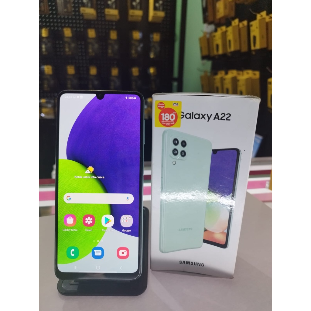 Samsung galaxy A22 second fullset ori 6/128