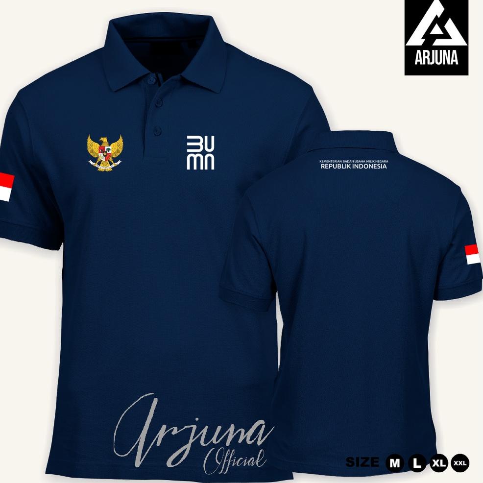 Poloshirt Polo BUMN BADAN USAHA MILIK NEGARA REPUBLIK INDONESIA BUMN GARUDA LOGO Kaos Baju Kerah Ter