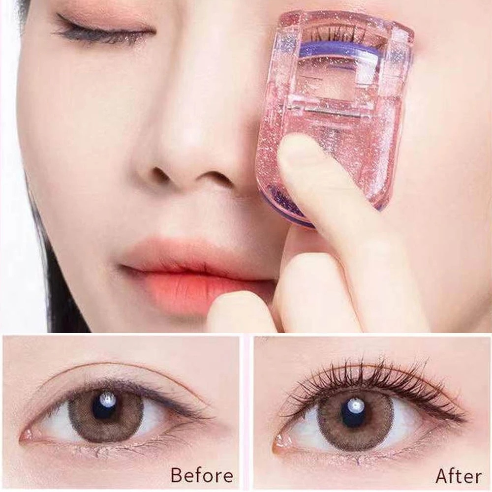 1pcs Penjepit Bulu Mata Sudut Lebar Tahan Lama Flash Bubuk Penjepit Bulu Mata Kecil Portable Sun Flower Partial Eyelash Curler Makeup Tools