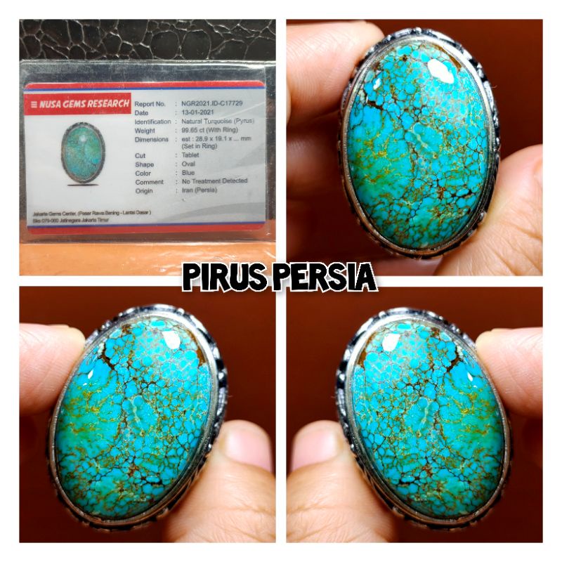 BATU AKIK PIRUS PERSIA HIJAU DAUN