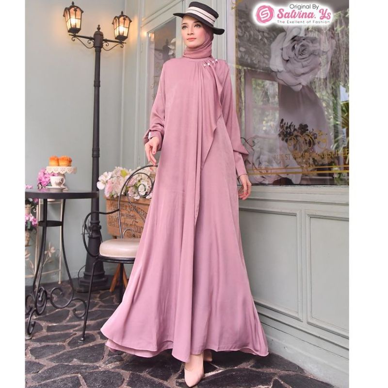 Gamis Wanita Salvina Doble Layer Kancing