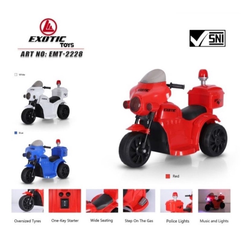 PROMO MOTOR AKI EXOTIC EMT-2228 MOTOR MAINAN ANAK