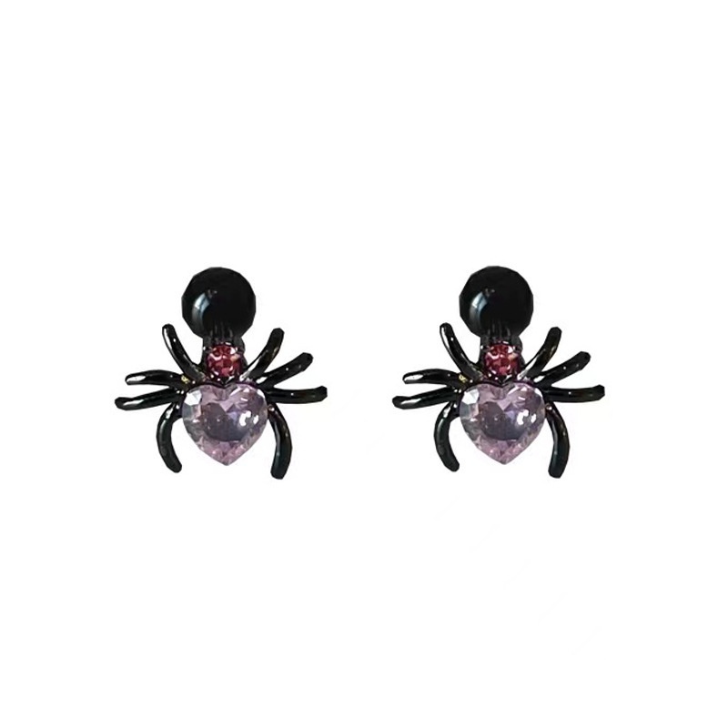 Spider Love Earrings Aksesoris Kepribadian Gelap Retro