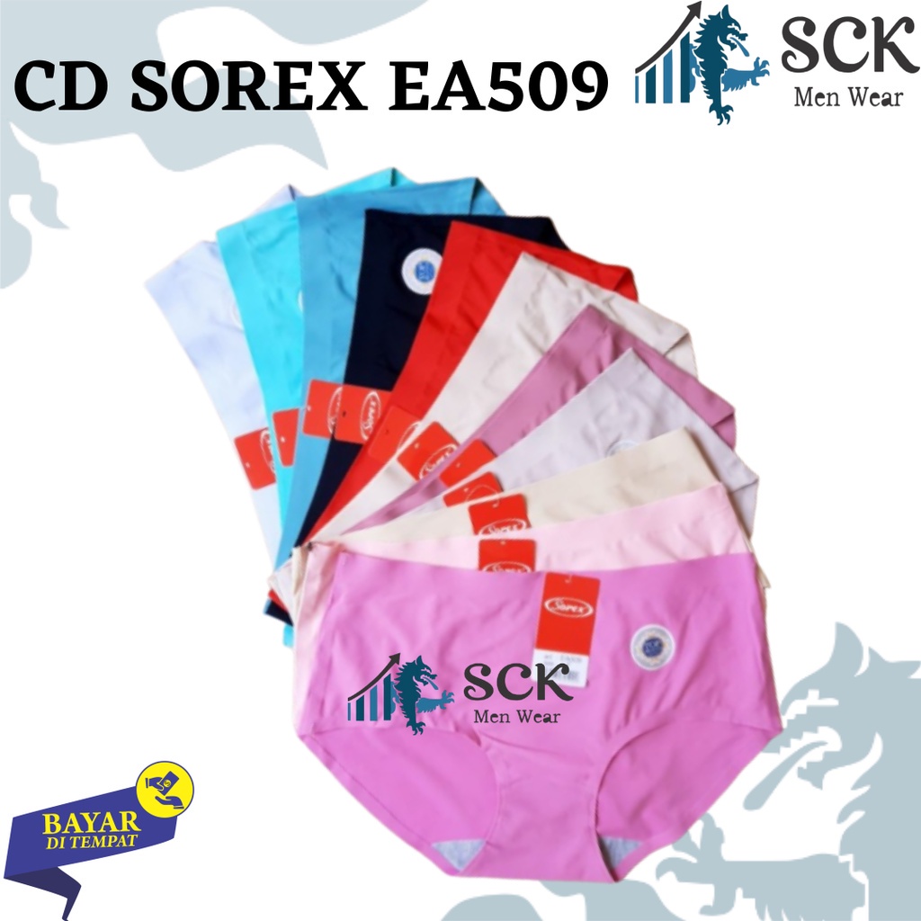 CD Wanita SOREX EA 509 Polos / Celana Dalam Seamless Tanpa Jahitan Tanpa Nyeplak / Pakaian Dalam Cewek - sckmenwear GROSIR