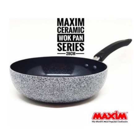 FM - Maxim Neostone Frypan Marble Ceramic 28 cm Serbaguna | Wajan Penggorengan Anti Lengket