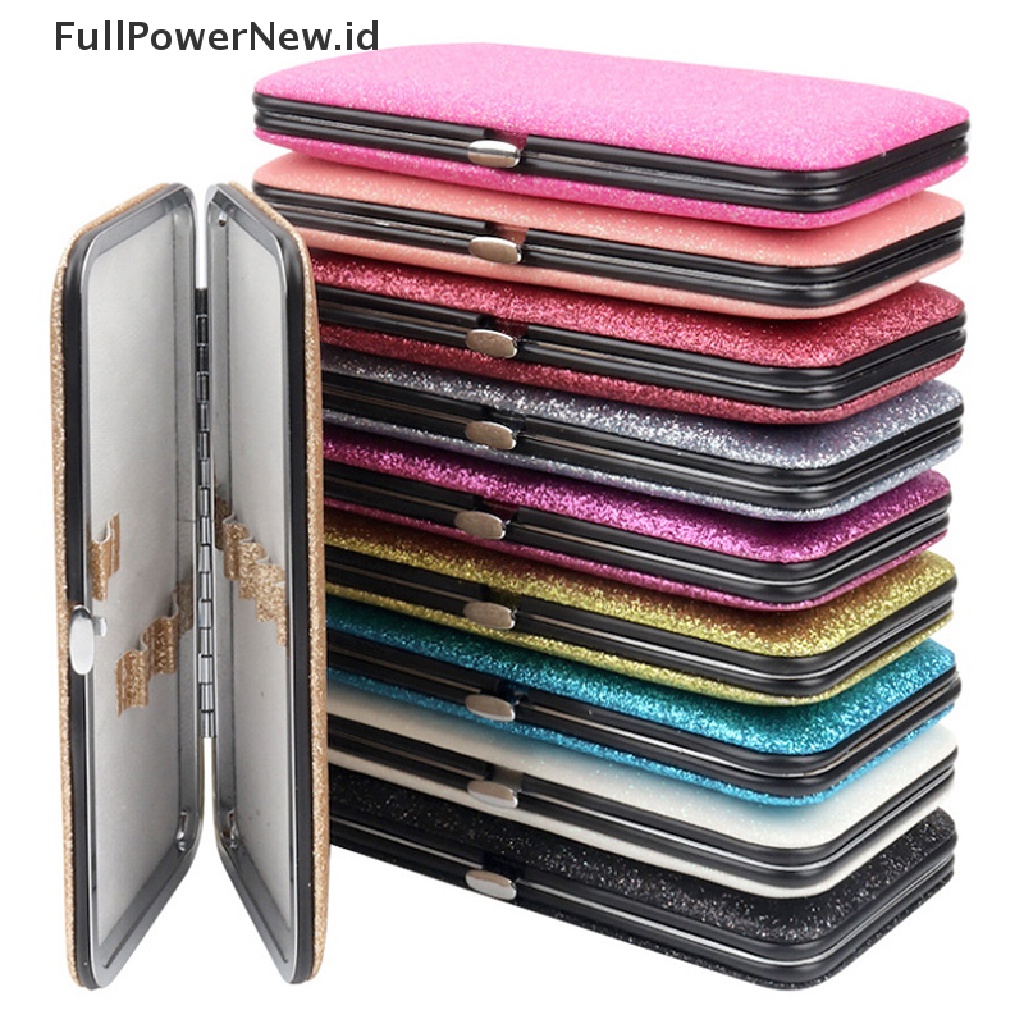 Power Tweezer Case Penjepit Bulu Mata Tas Penyimpanan Tools Case Dengan 7slot Kartu ID