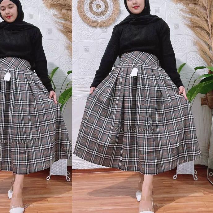 12.12 Fasion sale Rok Flanel 7/8 / rok midi / rok kotak kotak / Rok Flanel Kotak 