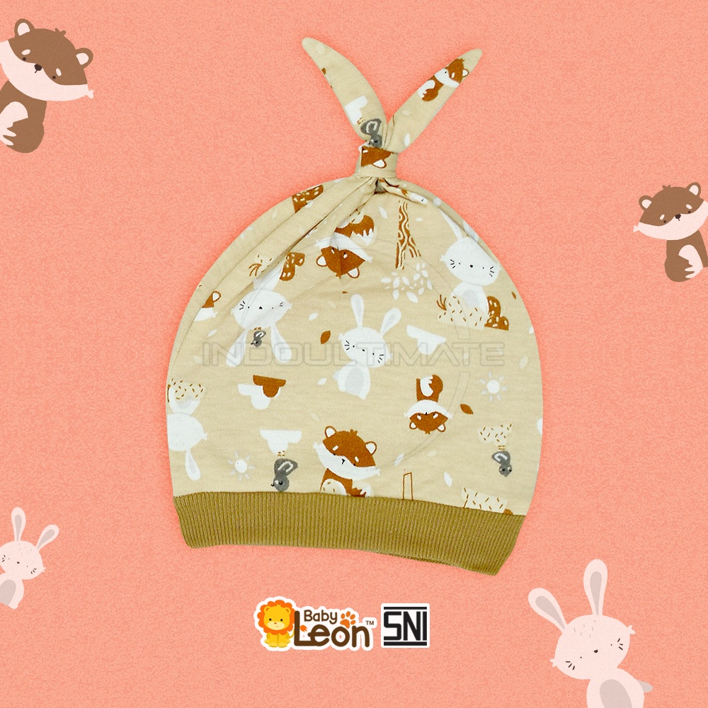BABY LEON Topi Kuncir Bayi DS-122 Topi Kupluk Bayi Topi Kelinci Bayi Baru lahir