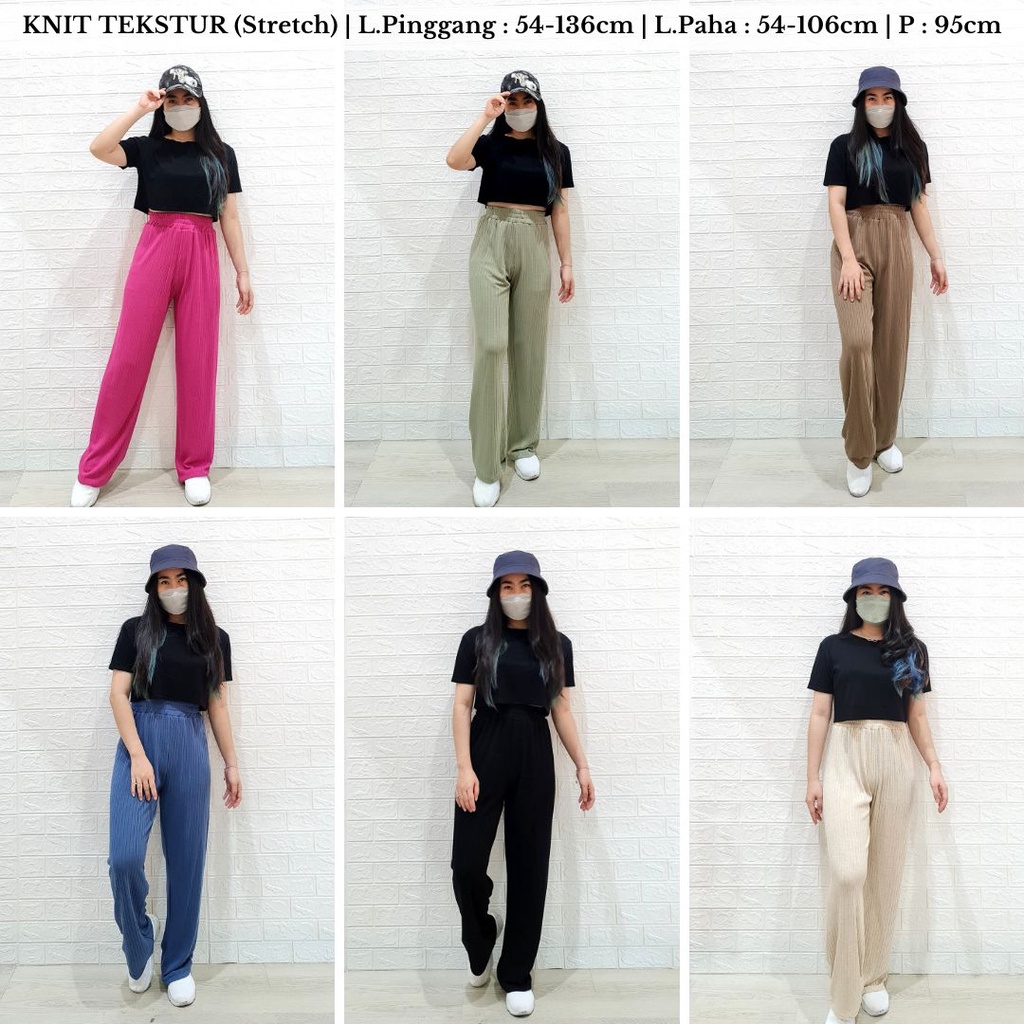 ready 4305 workint long knit pants kulot celana knit