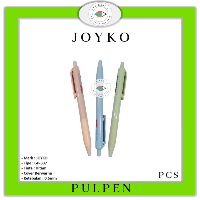 

BISA COD JOYKO Pulpen/ Gel Pen GP-337 Paspen Hitam [ LUSIN ]