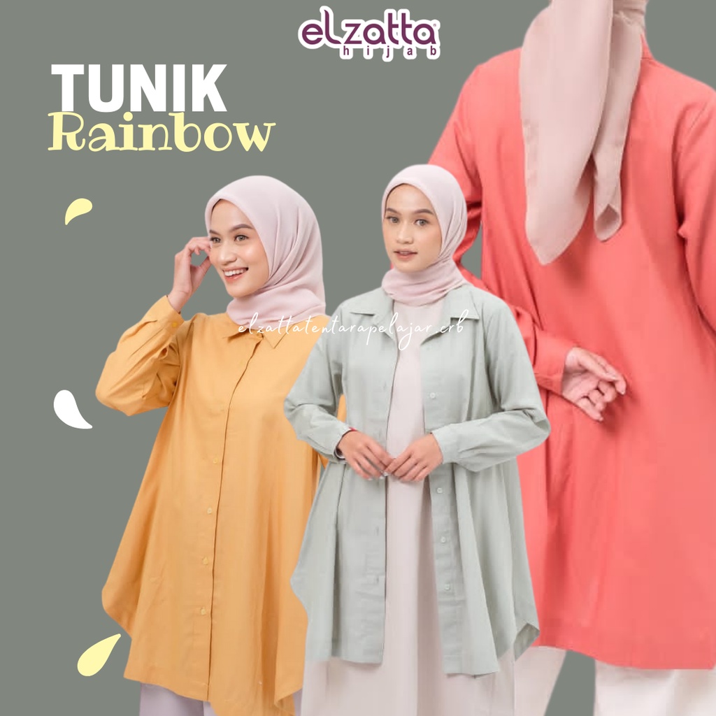 DAUKY TUNIK ASIMETRIS RAINBOW BAJU ATASAN WANITA TUNIK WANITA TERBARU TUNIK KEMEJA BUSUI REMAJA TUNI