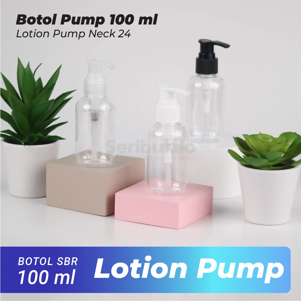 Botol Pump 100 ml/ Botol PET 100 ml Pump Lotion SBR/ Botol 100 ml Lotion Pump SBR