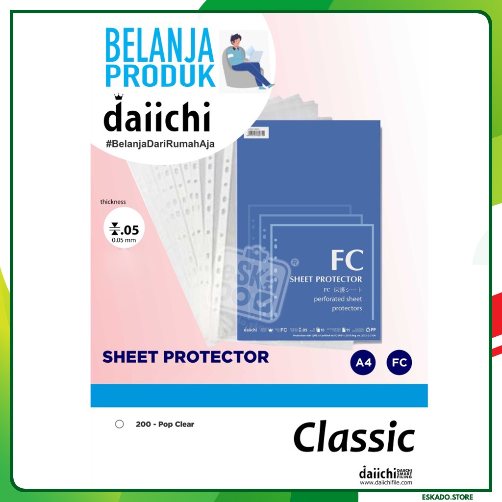 Sheet Protector Daiichi A4 / FC (0.05)