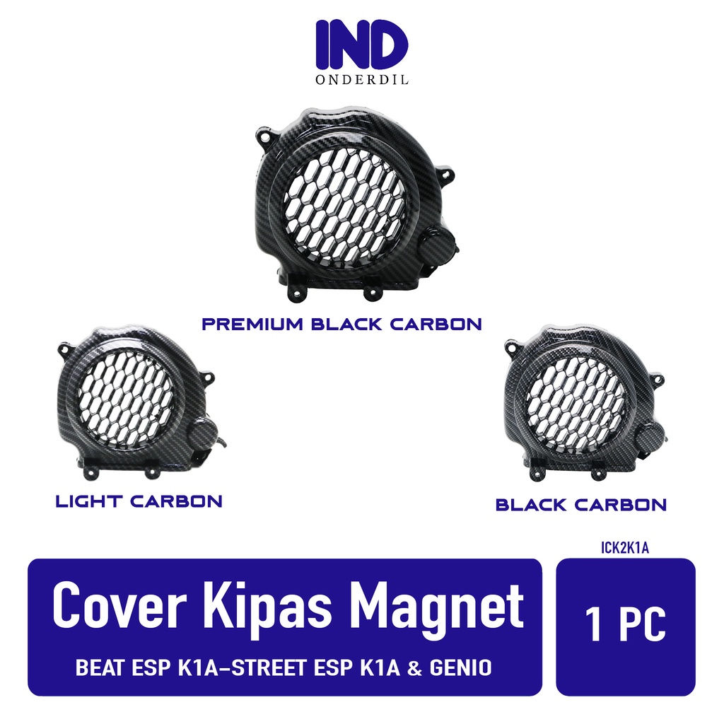 Tutup-Cover-Pelindung Kipas Magnet-Magnit Mesin Karbon-Carbon Beat eSP K1A LED-Street eSP K1A &amp; Genio