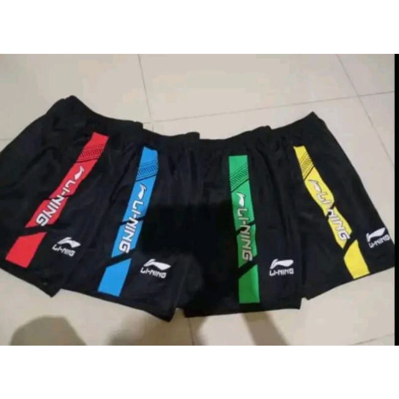 50rb DAPAT 5 CELANA LI-NING PENDEK SPORT OLAHRAGA KOLOR PRIA DAN WANITA DEWASA MURAH