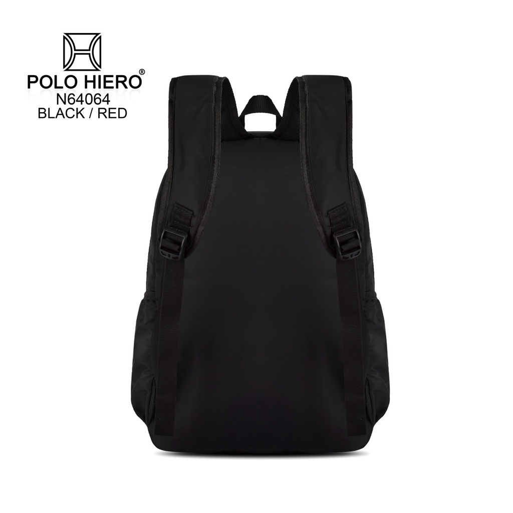 Tas Polo Hiero N64064 Tas Sekolah Wanita Tas Punggung Ransel Backpack Casual Free Gantungan Tas &amp; Pouch