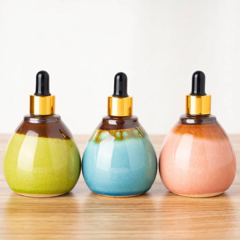 【 ELEGANT 】 Essential Oil Bottle Portable Sealed Colorful Botol Parfum Sample Vial Wadah Kosmetik Storage Jar Vintage Botol Isi Ulang