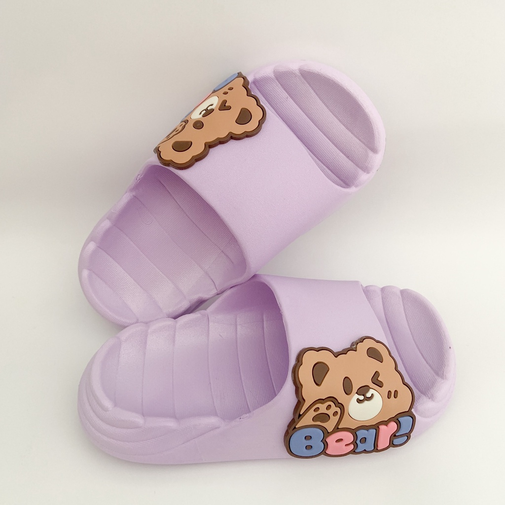 MOKAYA - SANDAL SELOP JELLY ANAK WANITA KARAKTER BEAR | SANDAL ANAK SELOP KARET LENTUR KARAKTER BEAR