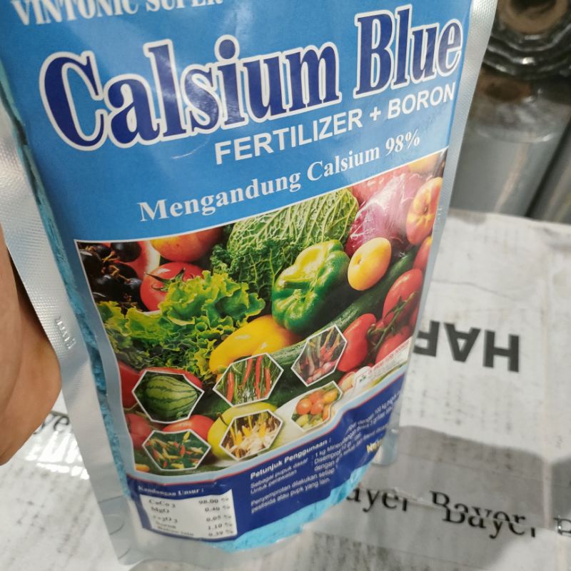 Calsium Blue Feltilizer plus Boron Kemasan 1kg Serbuk Biru