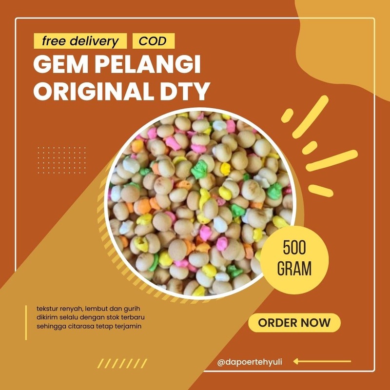 

Biskuit Gem Pelangi DTY | Snack Kiloan | Snack Cemilan - 500 gram