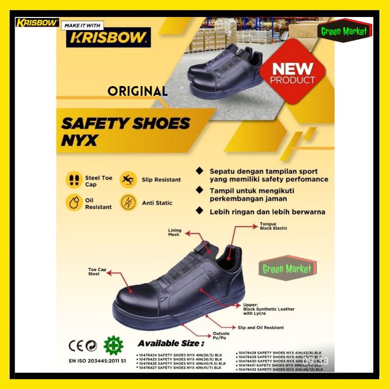 Sepatu Safety Krisbow NYX || Safety Shoes Krisbow NYX || Krisbow NYX