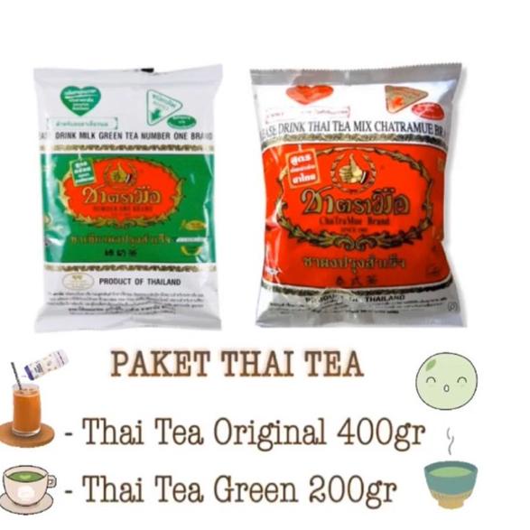 

► Paket thai green tea 200 gr dan thai original 400 gr Chatramue ❃
