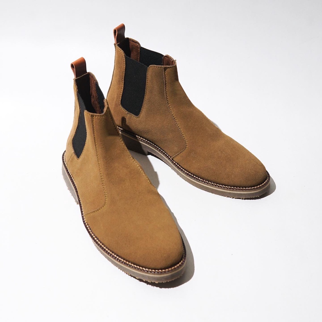 BEST SALE HIGHTY Brown Suede Chelsea Boots